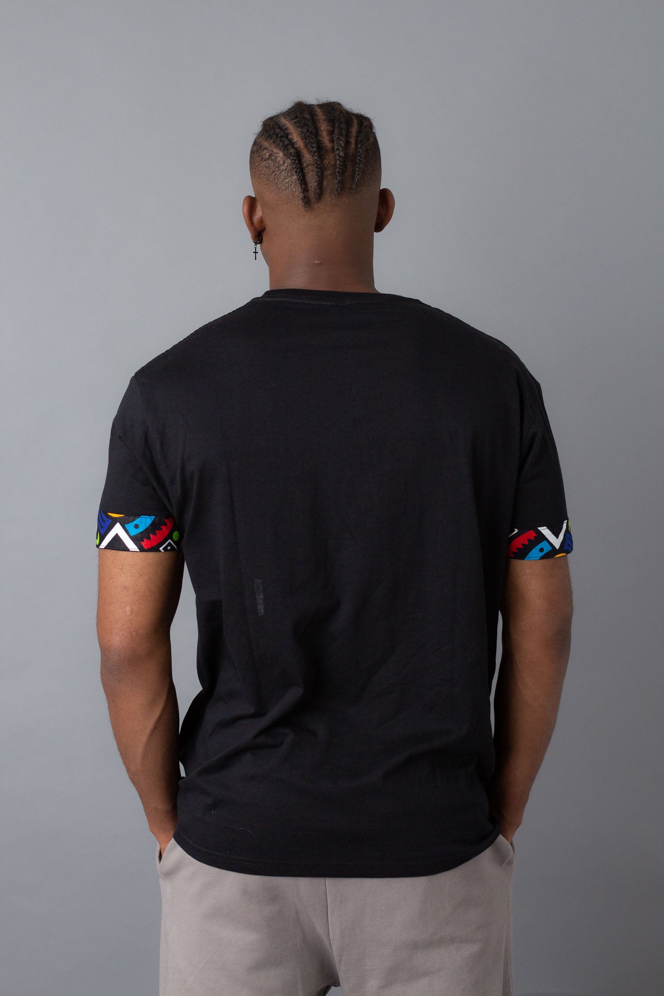Camiseta negra Multicolor