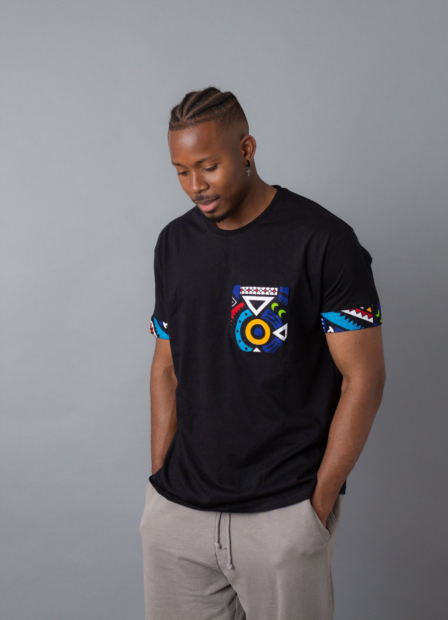 Camiseta negra Multicolor