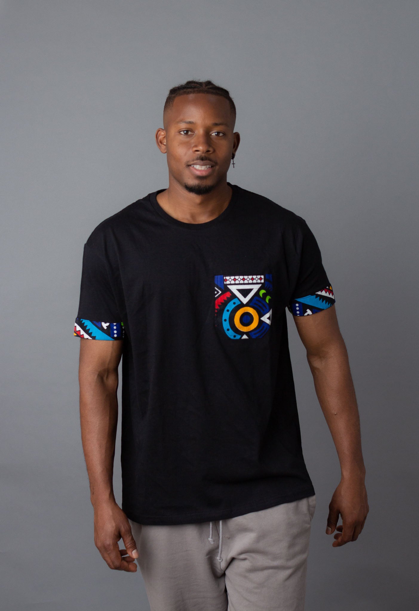 Camiseta negra Multicolor