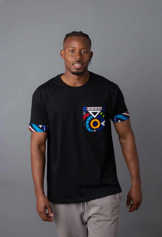 Camiseta negra Multicolor