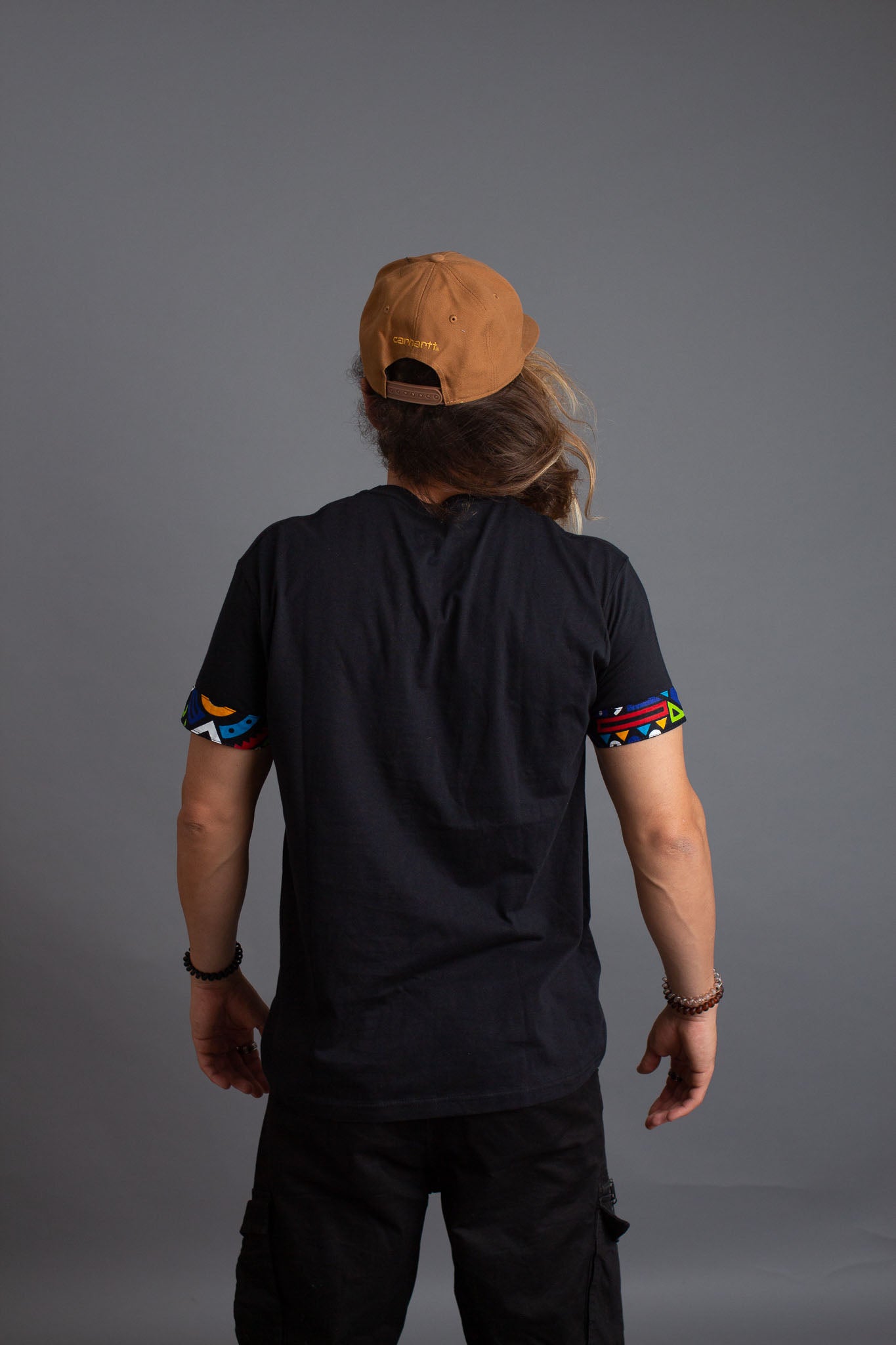 Camiseta negra Multicolor