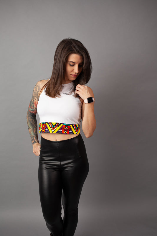 Top blanco African